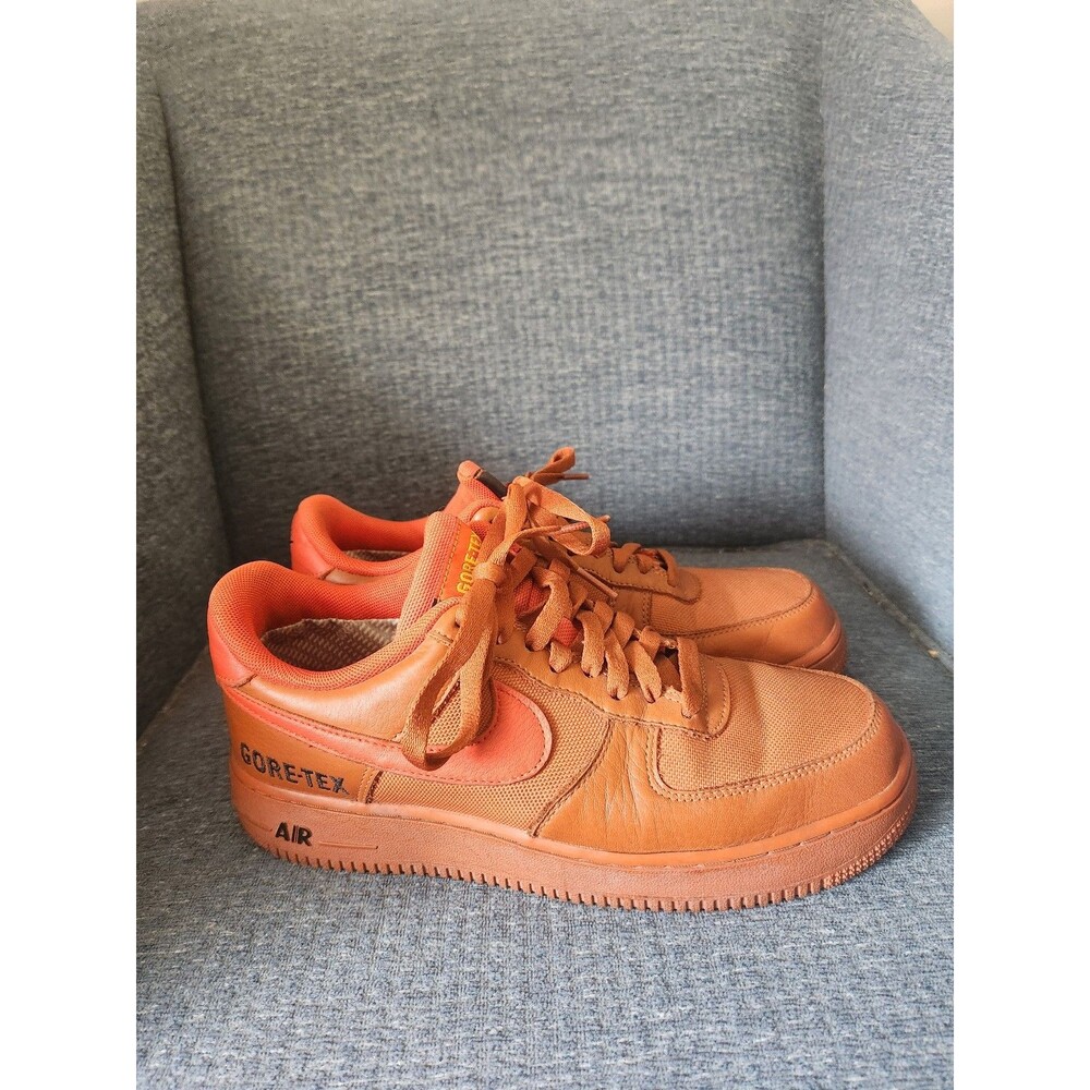 Nike Air Force 1 Low Gore-Tex Sneakers "Desert Orange" Leather & Mesh Men's 7.5